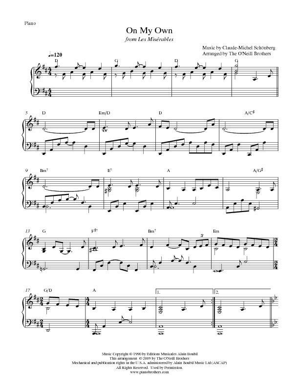 On My Own | Sheet Music